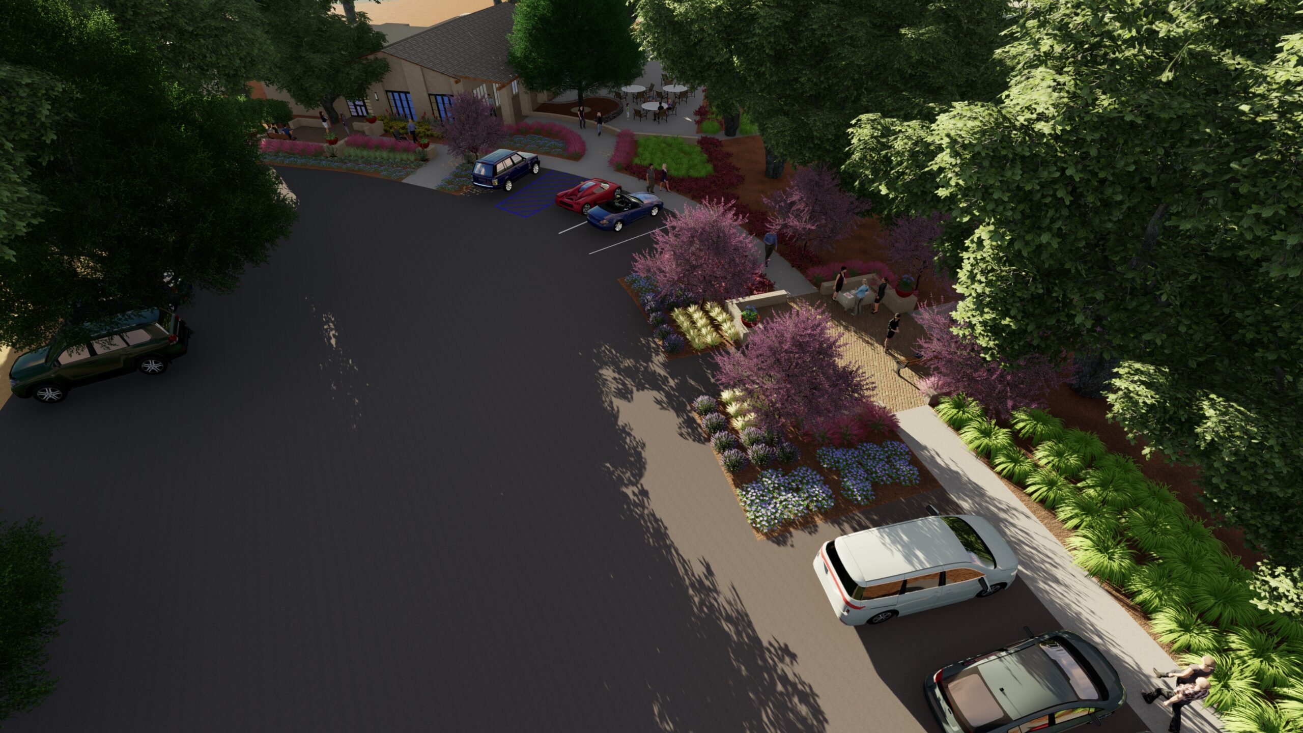 clubhouse parking aerial